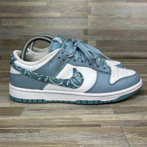 Nike Dunk Low Women’s Size 9.5 Blue Paisley Essential Sneaker DH4401-101